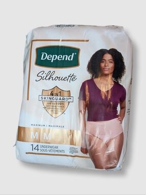 Depend Silhouette Women's Incontinence Underwear Medium 14ct Pink